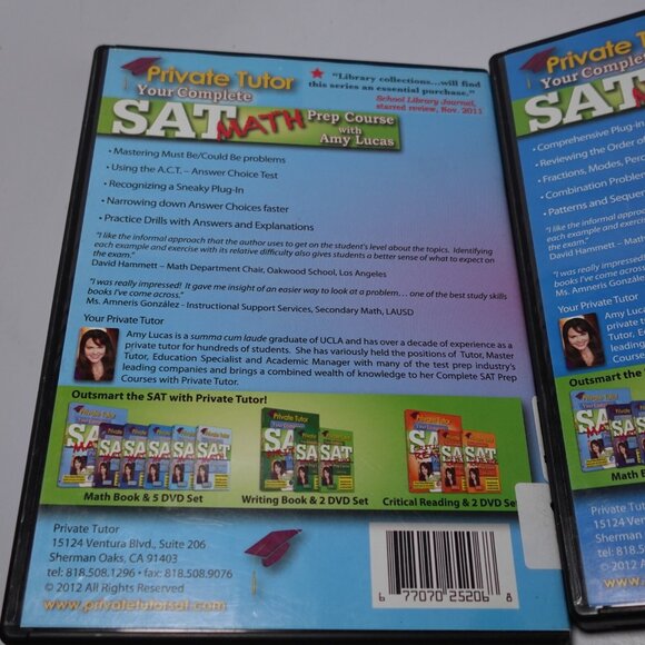 Private Tutor Complete SAT MATH Prep Course by Amy Lucas DVDs 2, 3, & 5 - Picture 5 of 10